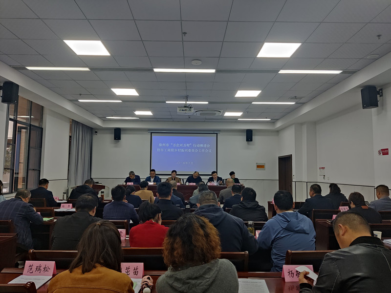 滁州市“万企兴万村”行动推进会暨市工商联乡村振兴委员会工作会议召开